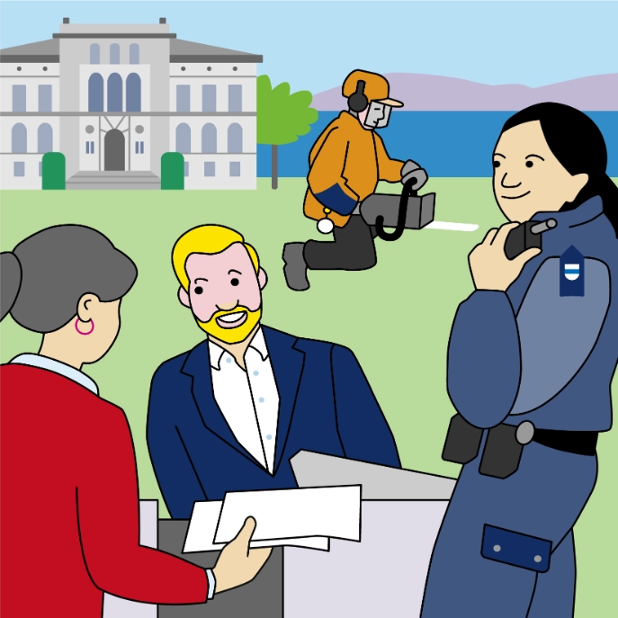 Illustration Arbeiten beim Kanton Zug