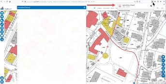 Weisses Fenster mit einem Hinweis im Downloadbereich des Browsers
