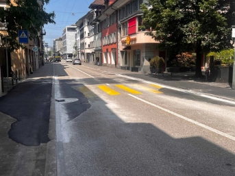 Neugasse Zug Belagsarbeiten