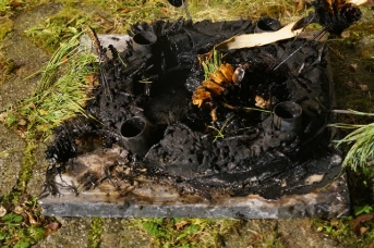 Adventskranz in Flammen