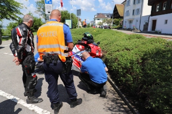 Motorradkontrolle in Oberwil