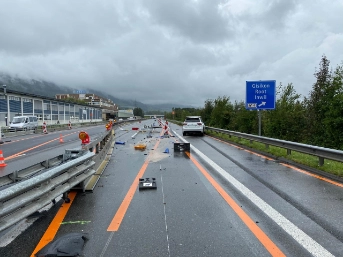 Selbstunfall auf der Autobahn