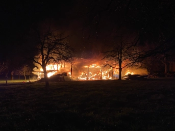 Meterhohe Flammen aus Schopf - Bild 1