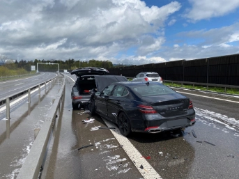Auffahrunfall auf der Autobahn