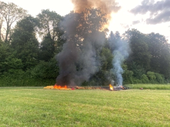 Heissluftballon in Brand geraten