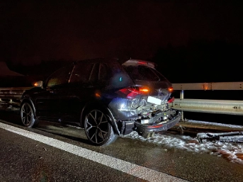 Selbstunfall auf der Autobahn