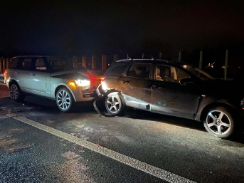 Auffahrunfall auf der Autobahn A14