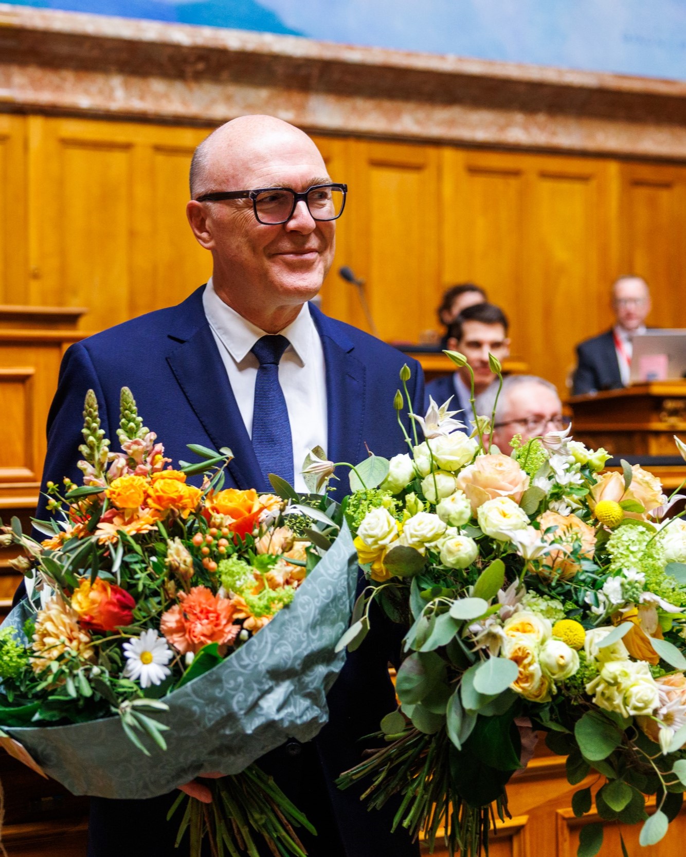 Martin Pfister nach der gewonnenen Wahl zum Bundesrat