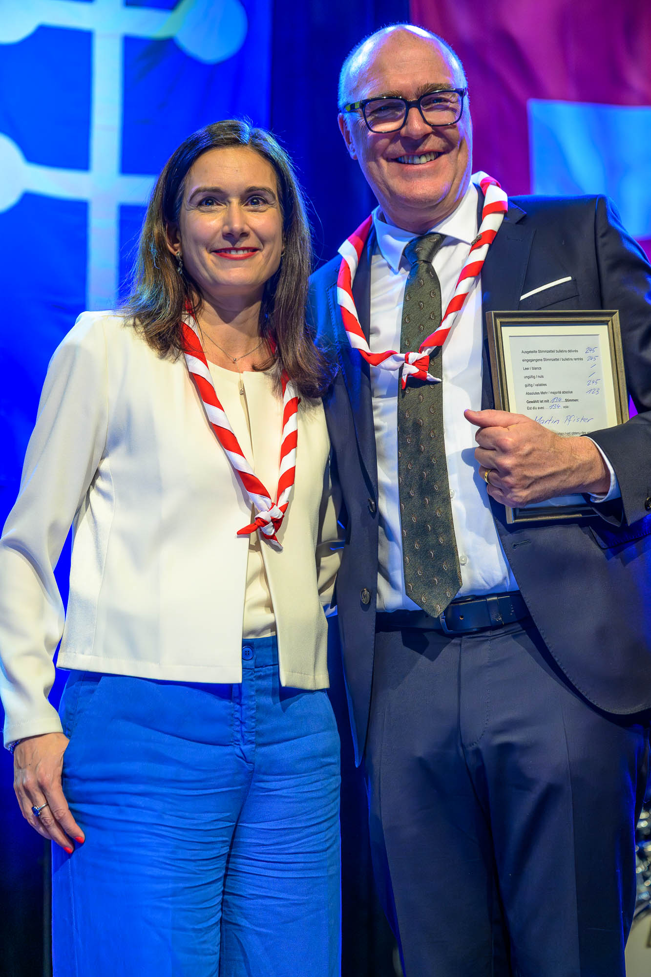Bundesrat Martin Pfister und Maja Riniker 